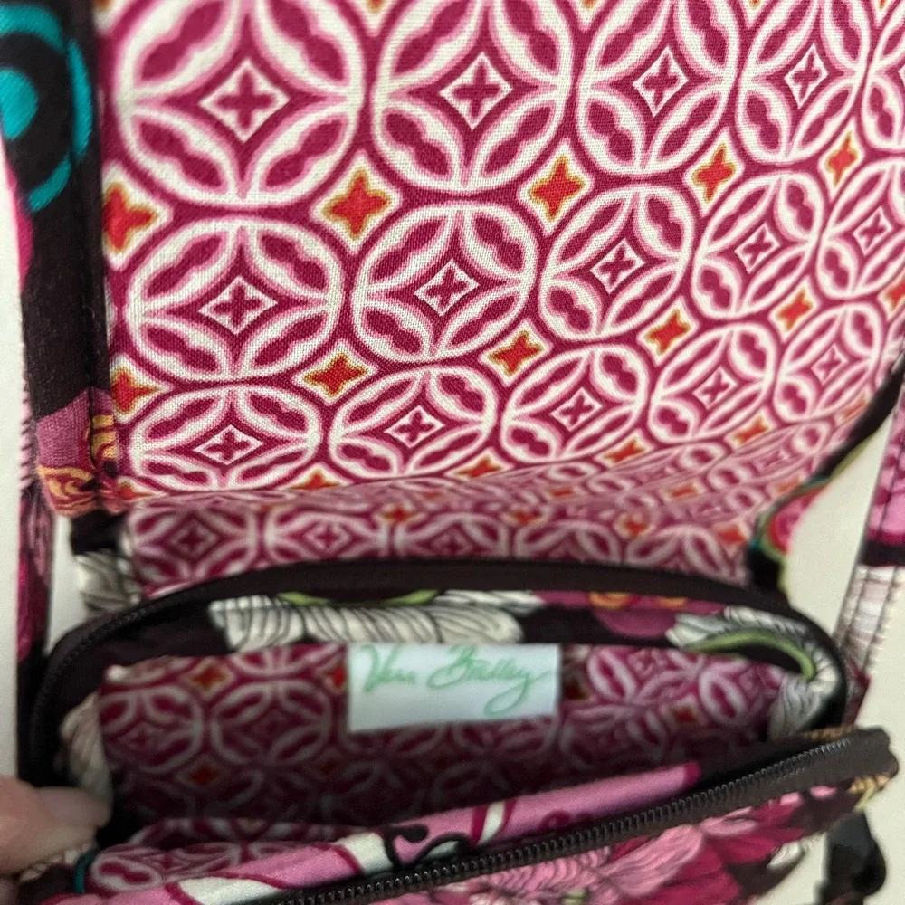Vera Bradley Pink Floral Quilted Crossbody Bag - Picture 5 of 8